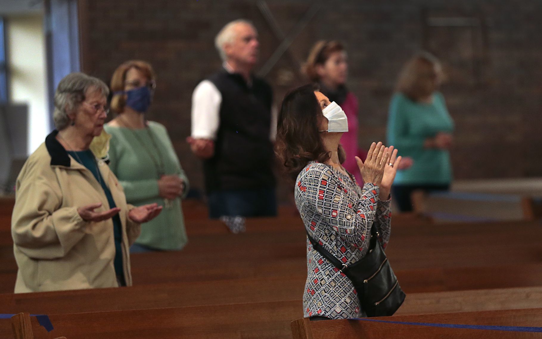 Parishioners return to Mass